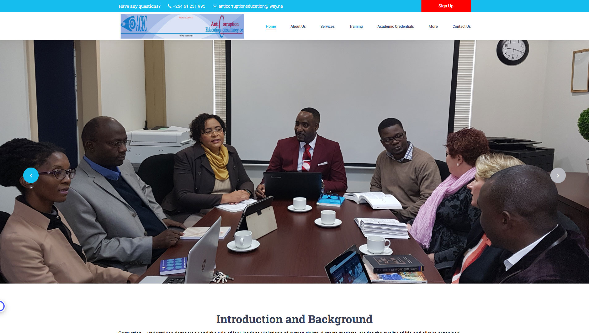 Simaneka Intellectual Technologies Portfolio Image ofAnti-Corruption Commission Education